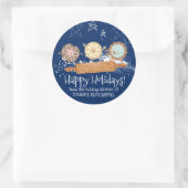 Speelse kerstkoekjes uit de keuken van ronde sticker (Tas)