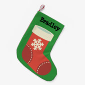 Speelse kerstkous Inside Stocking Kleine Kerstsok (Voorkant (Hangend))