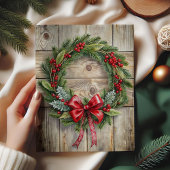 Speelse kerstkrans tissuepapier rustiek