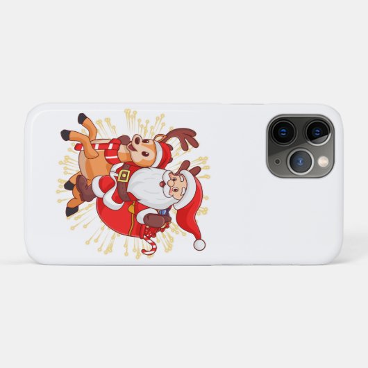 **"Speelse Kerstman Ontwerp – Leuk en Feestelijk C Case-Mate iPhone Case (Achterkant (horizontaal))