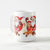 **"Speelse Kerstman Ontwerp – Leuk en Feestelijk C Koffiemok (Voorkant links)