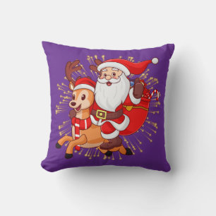 **"Speelse Kerstman Ontwerp – Leuk en Feestelijk C Kussen