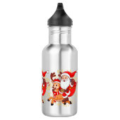 **"Speelse Kerstman Ontwerp – Leuk en Feestelijk C Waterfles (Rechts)