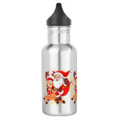 **"Speelse Kerstman Ontwerp – Leuk en Feestelijk C Waterfles (Links)