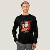 **"Speelse Kerstman Ontwerp – Leuk en Feestelijk K Tri-Blend Shirt (Voorkant)