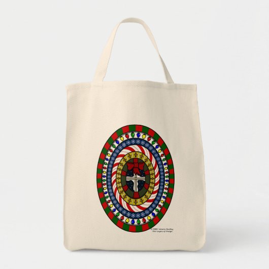 Speelse Kerstmis Tote Tas (Voorkant)