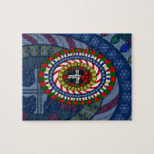 Speelse kerstpuzzel legpuzzel (Horizontaal)