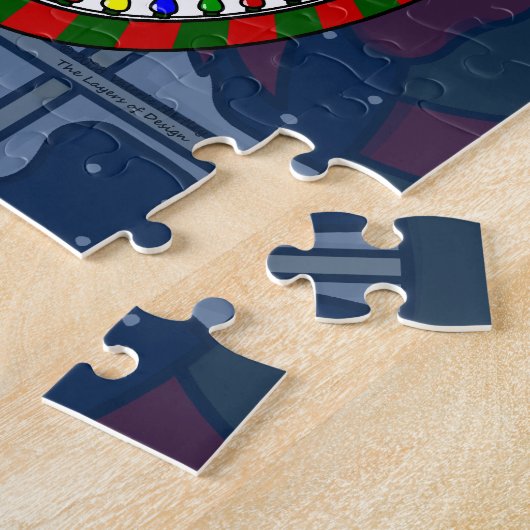 Speelse kerstpuzzel legpuzzel (Zijkant)
