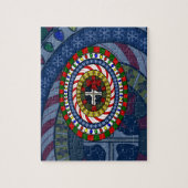Speelse kerstpuzzel legpuzzel (Verticaal)
