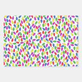 Speelse kerstverlichting inpakpapier vel (Voorkant)
