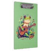Speelse Kikker met Banjo - Schattigee Musical Amph Klembord (Rechts)