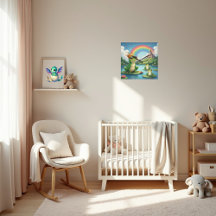 Speelse Kikkerprins Kinderen Muurklok