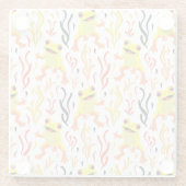 speelse kikkers glazen onderzetter (Achterkant)