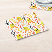 speelse kikkers kartonnen onderzetters (Schuin)