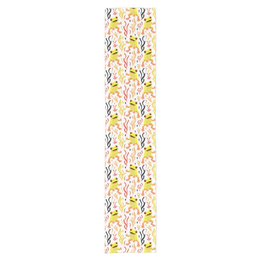 speelse kikkers korte tafelloper (Voorkant)