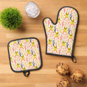 speelse kikkers ovenwant & pannenlap set (Top down)