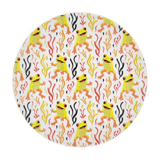 speelse kikkers snijplank (Voorkant)