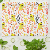 speelse kikkers theedoek (Gevouwen)