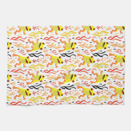 speelse kikkers theedoek