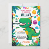 speelse kinder schattige jongens T drie 3 rex 3e v Kaart (Voorkant)