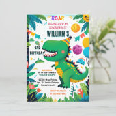 speelse kinder schattige jongens T drie 3 rex 3e v Kaart (Staand voorkant)