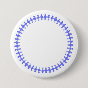 Speelse Kinderen Border Buttonnen – Leuke ingelijs Ronde Button 7,6 Cm