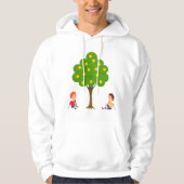 Speelse Kinderen die onder een appelboom zitten Hoodie (Voorkant)