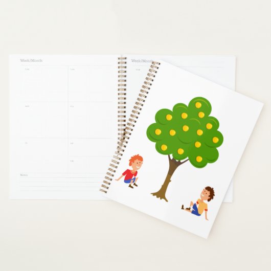 Speelse Kinderen die onder een appelboom zitten Planner (Display)