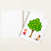Speelse Kinderen die onder een appelboom zitten Planner