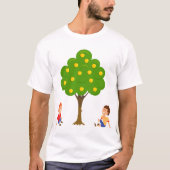Speelse Kinderen die onder een appelboom zitten T-shirt (Voorkant)