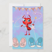 Speelse kinderlijke baby chower kaart (Achterkant)