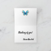 Speelse Kitten en Butterfly Notecards Bedankkaart (Binnen)