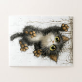 Speelse Kitten Hanging Jigsaw Puzzel (Horizontaal)