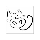 speelse kitten kunststempel rubberstempel (Afrduk)