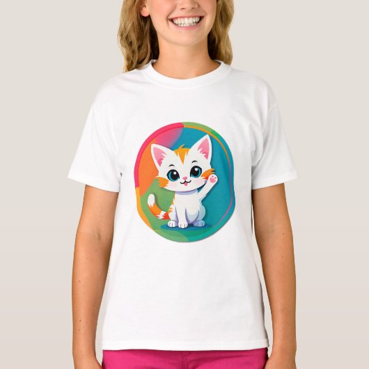 Speelse Kitten T-shirt (Voorkant)