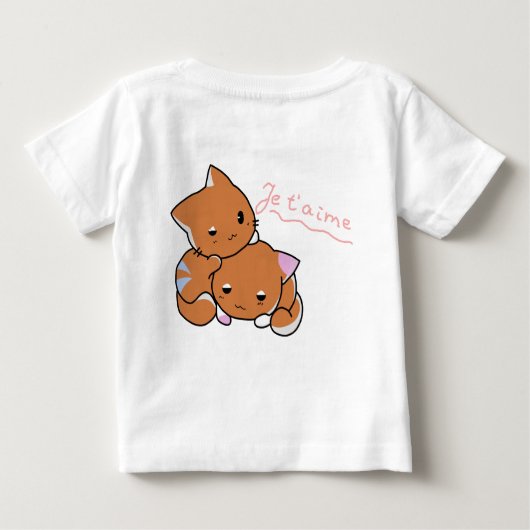 Speelse Kittens Baby T-shirt (Achterkant)