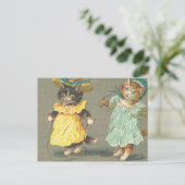 speelse kittens briefkaart (Staand voorkant)