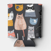 Speelse Kittens: grillige weefsels Blikjeskoeler (Voorkant)