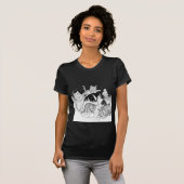 Speelse Kittens in Sneeuw Winterpret T-shirt (Voorkant volledig)