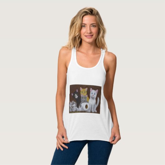 Speelse Kittens Tanktop (Volledige Voorkant)