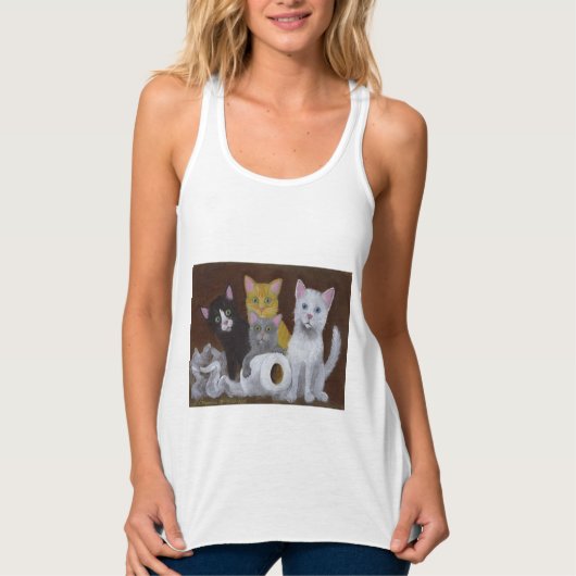 Speelse Kittens Tanktop (Voorkant)