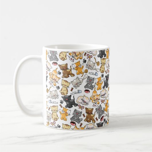 Speelse Kitties Koffiemok (Links)