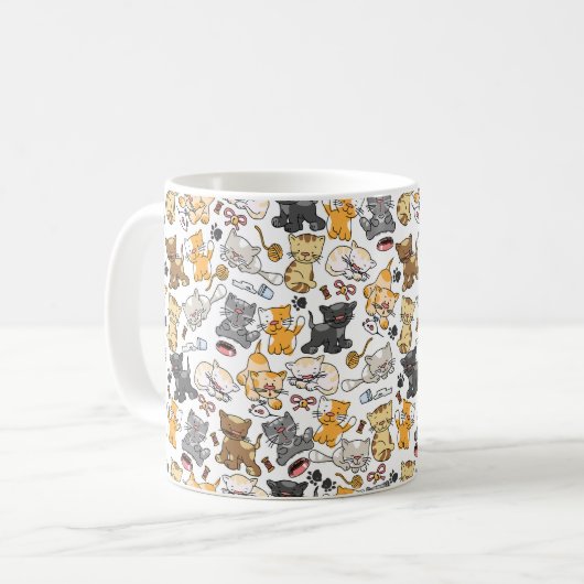 Speelse Kitty Cats Koffiemok (Voorkant links)