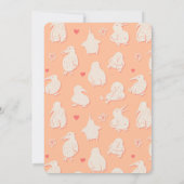 Speelse Kiwi Bird Bare Bottom Peach Baby shower Kaart (Achterkant)