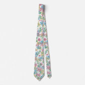 Speelse Klasse Nekband Met Retro Bloemmotief Stropdas (Voorkant)