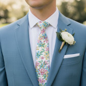 Speelse Klasse Nekband Met Retro Bloemmotief Stropdas