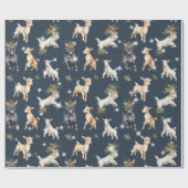 Speelse kleine kerstgeiten cadeaupapier (Vlak)