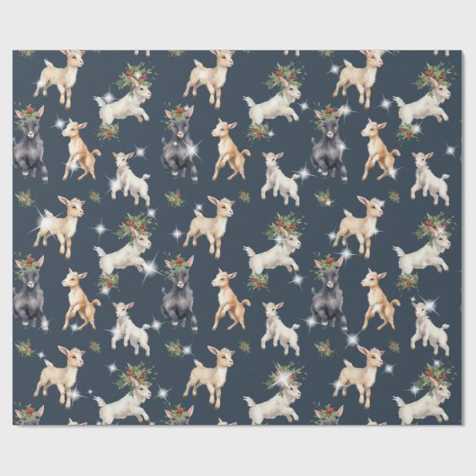 Speelse kleine kerstgeiten cadeaupapier (Vlak)