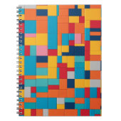 Speelse Kleur Block Grid Notitieboek (Voorkant)