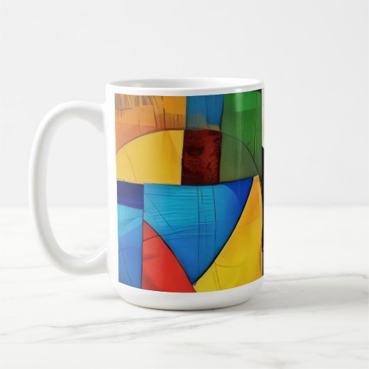 Speelse Kleurblokken  Koffiemok (Links)
